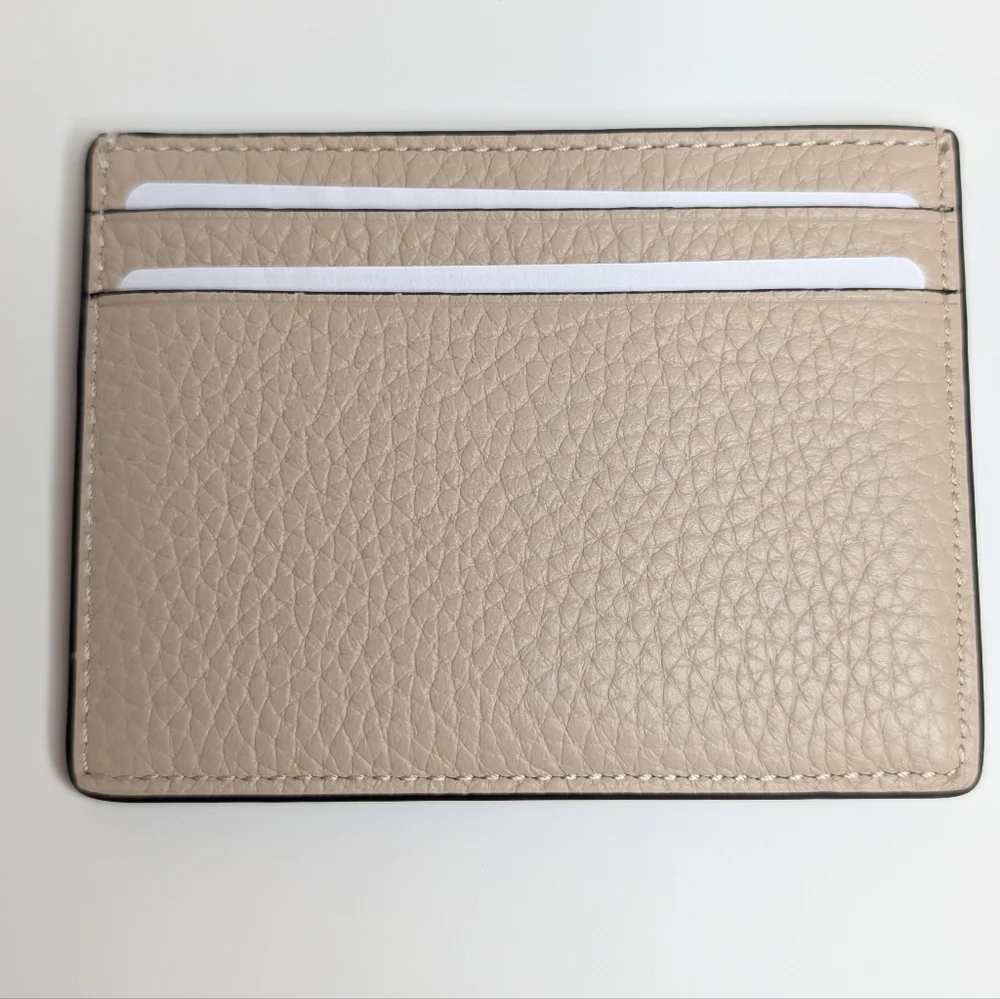 Kate Spade Juliette Slim Cardholder Light Sand Pebbled Leather NWT